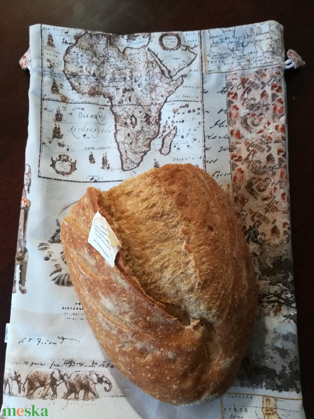 Afrika mintás kenyeres zsák bélelt, nagy méretű - táska & tok - bevásárlás & shopper táska - kenyeres zsák - Meska.hu