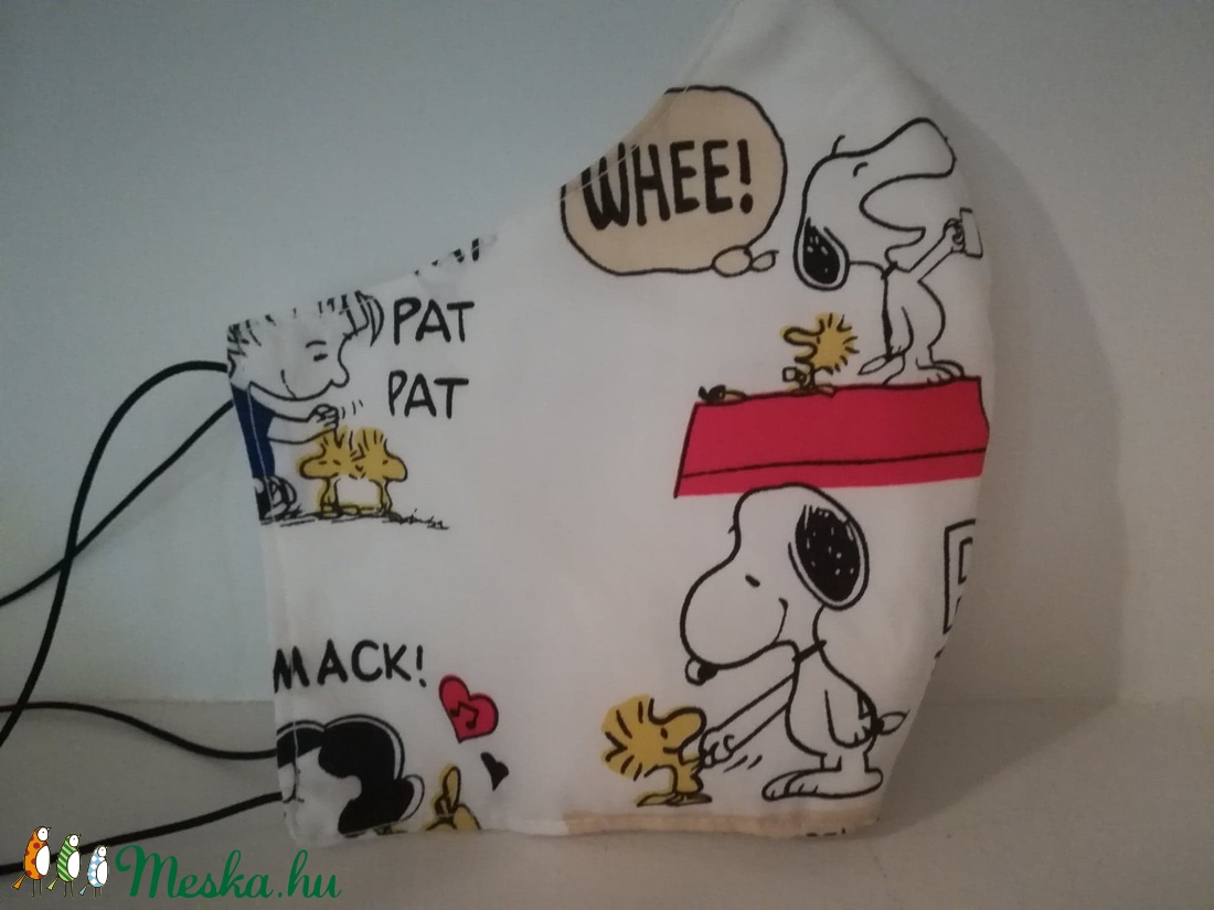 Snoopy és a kismadár, rajzfilm jelenetek ...... szájmaszk, arcmaszk - maszk, arcmaszk - vicces - Meska.hu