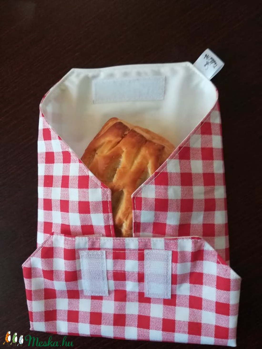 NoWaste, ujraszalvéta   kockás - táska & tok - uzsonna- & ebéd tartó - szendvics csomagoló - Meska.hu