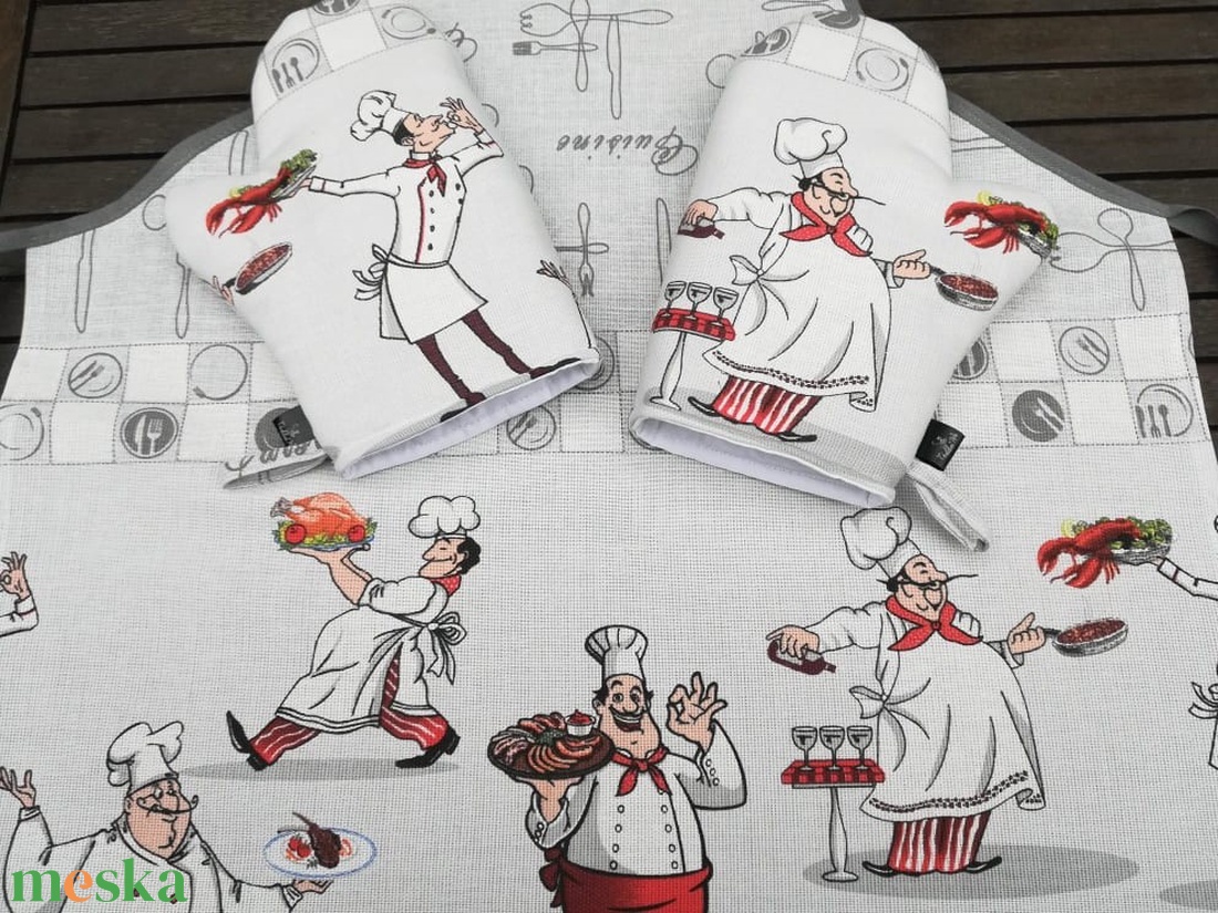 Kötény szett, francia szakácsok.... - otthon & életmód - konyhafelszerelés, tálalás - konyhai textil - kötény - Meska.hu Kötény szett, francia szakácsok.... - otthon & életmód - konyhafelszerelés, tálalás - konyhai textil - kötény - Meska.hu