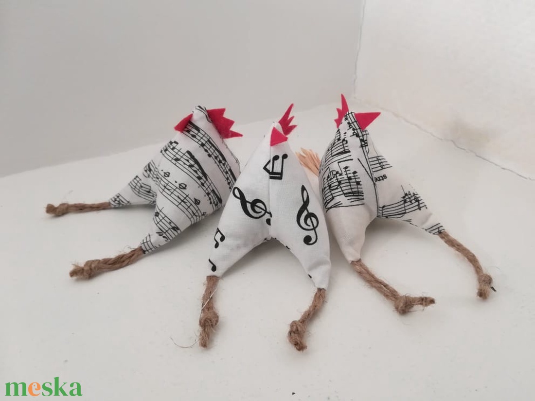 Tyúkocskák, húsvéti dekoráció, hangjegyes - otthon & életmód - dekoráció - ajtó- és ablak dekoráció - ajtódísz & kopogtató - Meska.hu