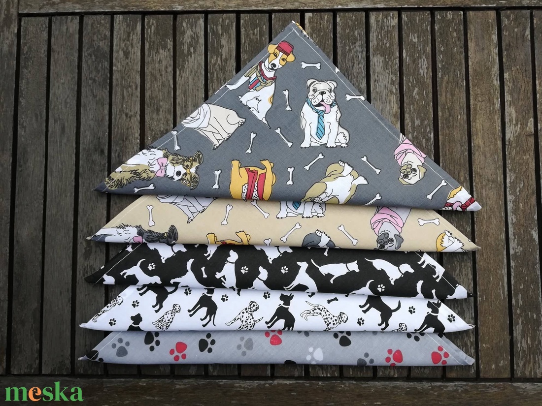 5 db textil szalvéta, kutyák,  - otthon & életmód - konyhafelszerelés, tálalás - konyhai textil - szalvéta - Meska.hu