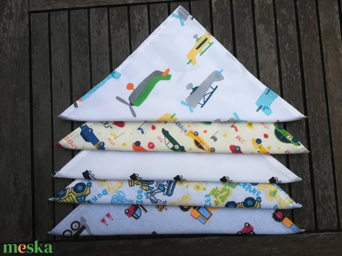 5 db textil szalvéta, jármúvek - otthon & életmód - konyhafelszerelés, tálalás - konyhai textil - szalvéta - Meska.hu