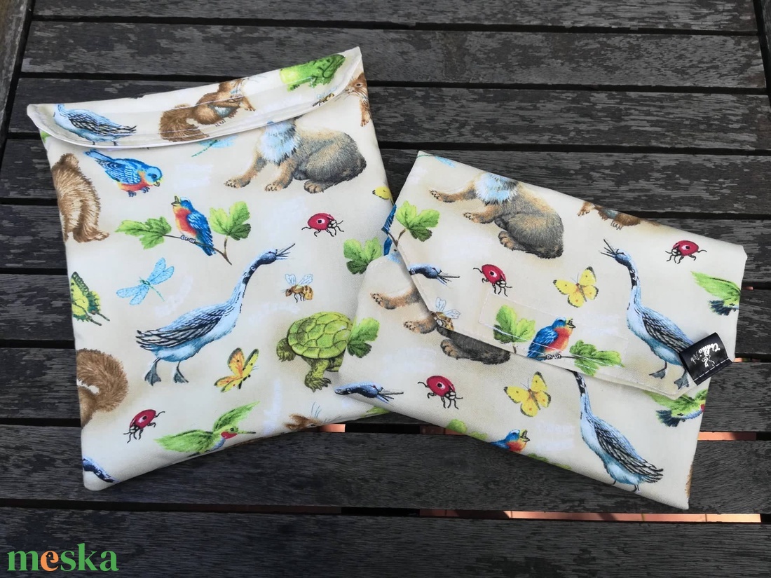 NoWaste, snackbag, uzsis garnitura, erdő állatai - táska & tok - uzsonna- & ebéd tartó - szendvics csomagoló - Meska.hu NoWaste, snackbag, uzsis garnitura, erdő állatai - táska & tok - uzsonna- & ebéd tartó - szendvics csomagoló - Meska.hu
