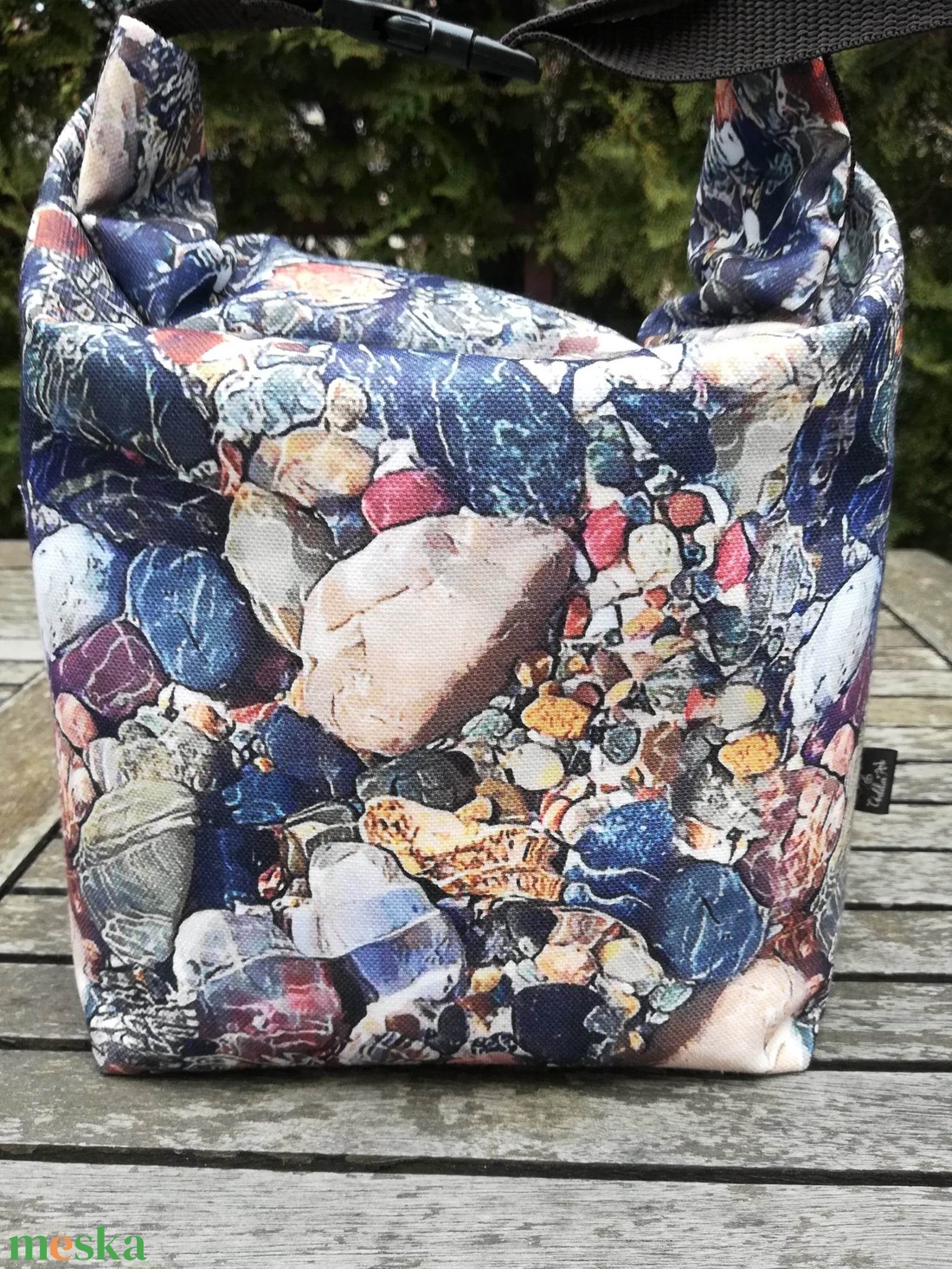 Uzsonnás táska, kövek a vízparton.... - táska & tok - uzsonna- & ebéd tartó - ebéd tasak, doboz - Meska.hu