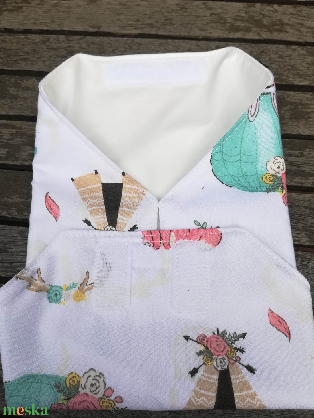 Ujraszalvéta, kis róka indián táborban - táska & tok - uzsonna- & ebéd tartó - szendvics csomagoló - Meska.hu