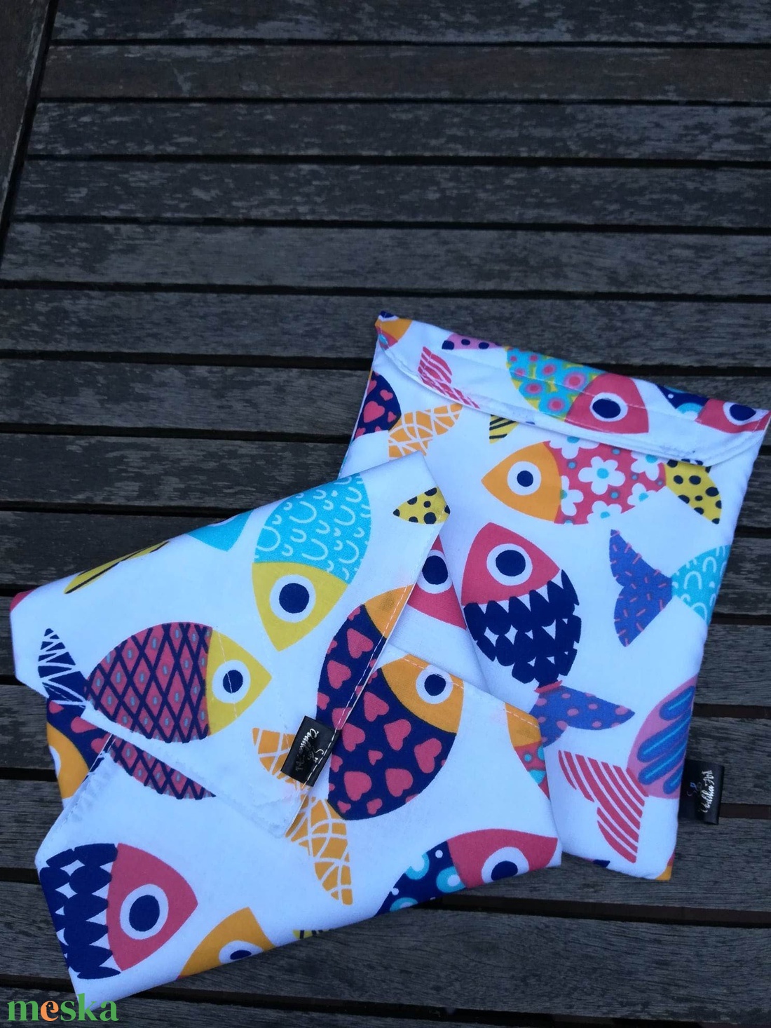 NoWaste, snackbag, uzsis garnitura. színes halak - táska & tok - uzsonna- & ebéd tartó - szendvics csomagoló - Meska.hu NoWaste, snackbag, uzsis garnitura. színes halak - táska & tok - uzsonna- & ebéd tartó - szendvics csomagoló - Meska.hu