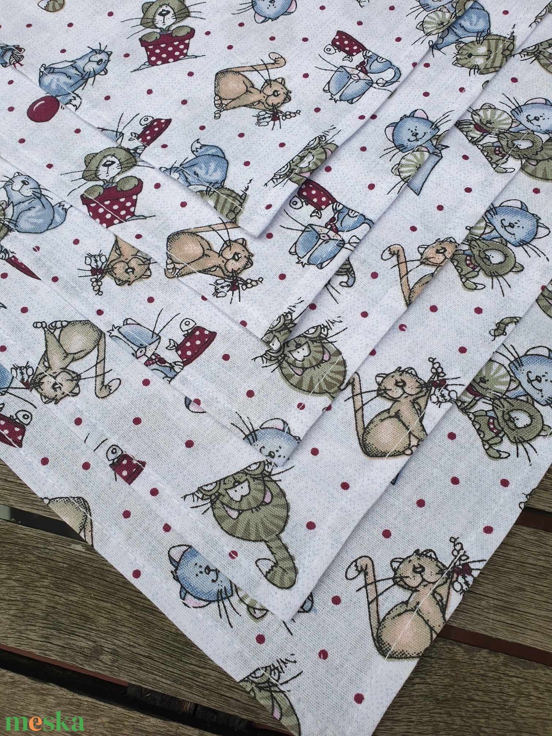 Textilszalvéta mókás cicák - otthon & életmód - konyhafelszerelés, tálalás - konyhai textil - szalvéta - Meska.hu Textilszalvéta mókás cicák - otthon & életmód - konyhafelszerelés, tálalás - konyhai textil - szalvéta - Meska.hu