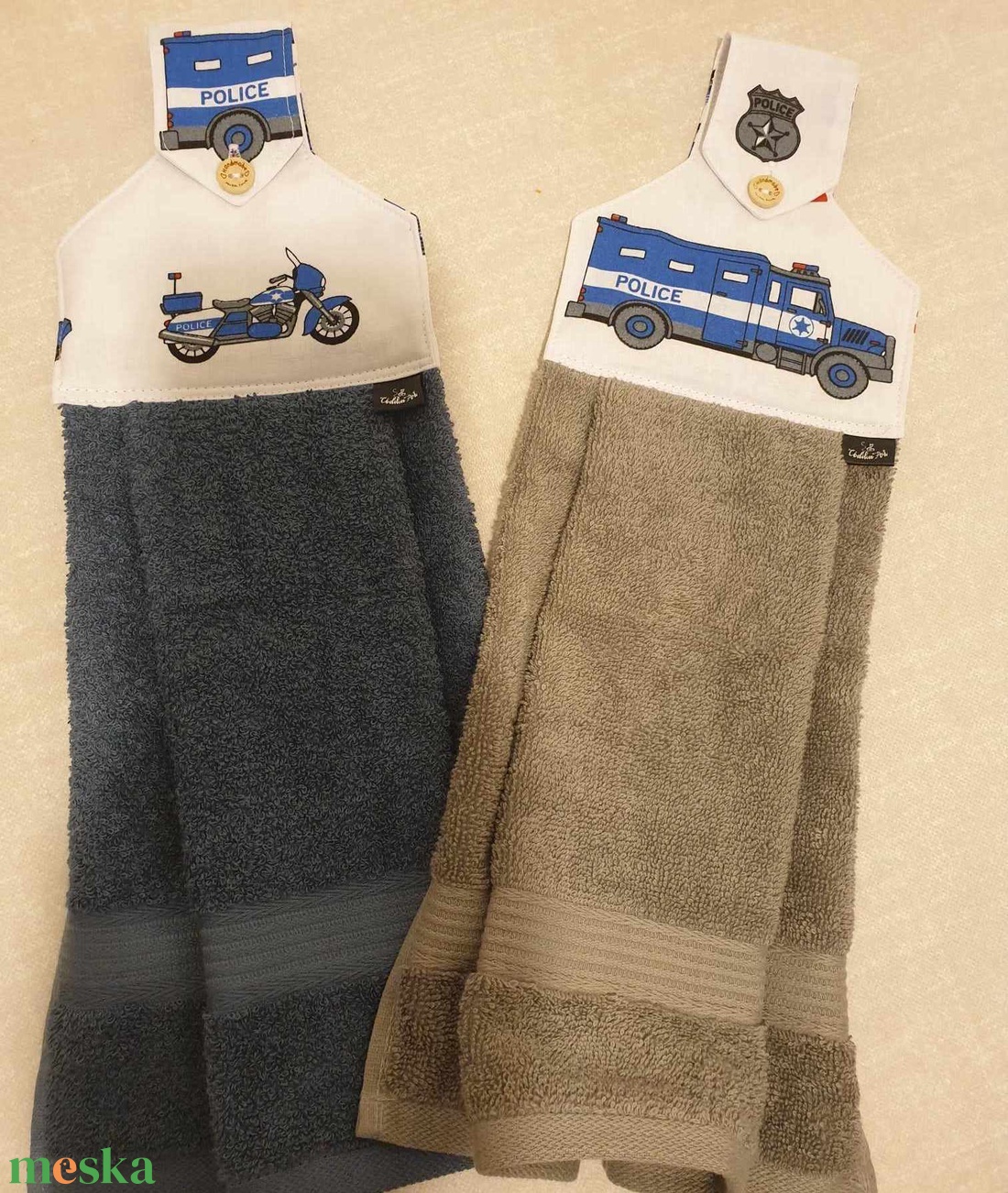 Kötény, rendőrös - otthon & életmód - konyhafelszerelés, tálalás - konyhai textil - kötény - Meska.hu