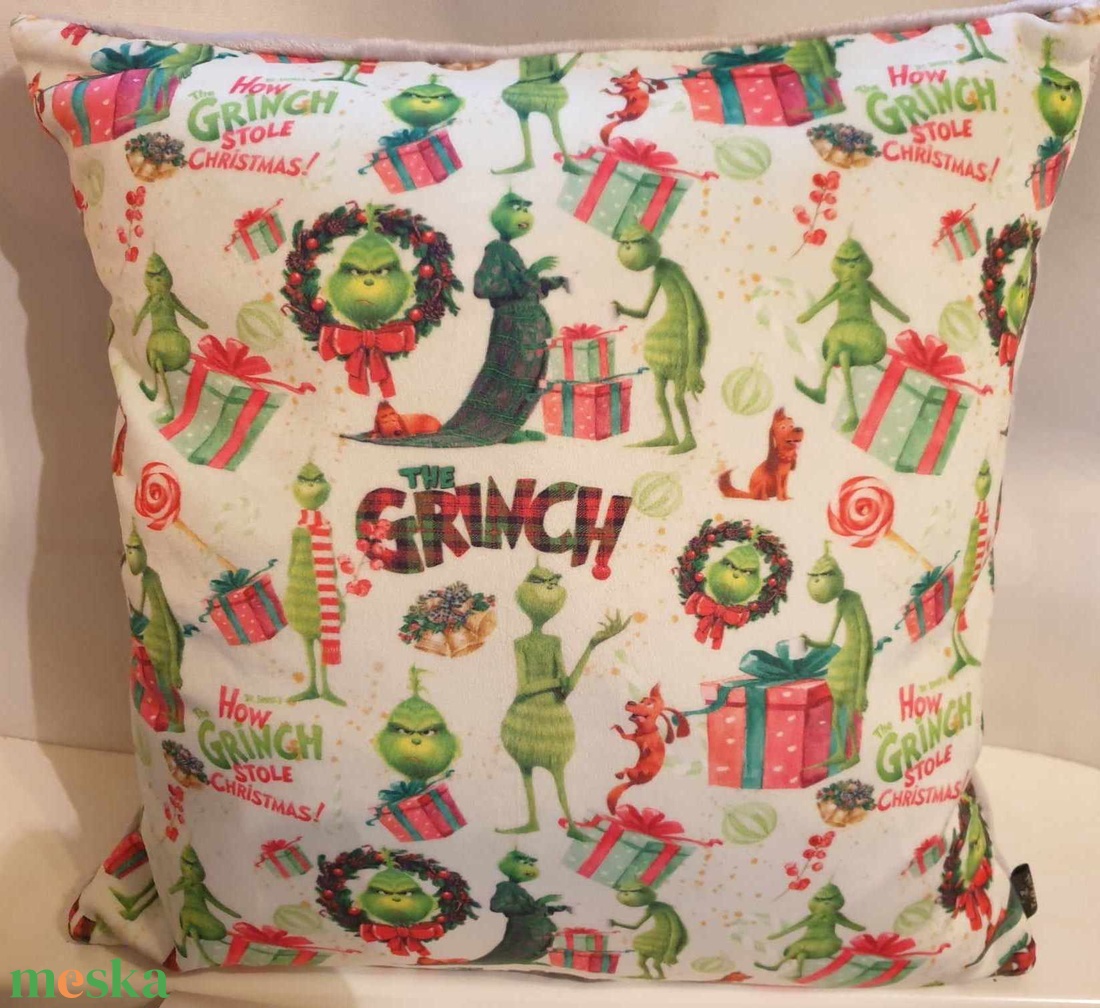 Plüss párnahuzat, Grinch - karácsony - karácsonyi lakásdekoráció - karácsonyi lakásdíszek - Meska.hu Plüss párnahuzat, Grinch - karácsony - karácsonyi lakásdekoráció - karácsonyi lakásdíszek - Meska.hu