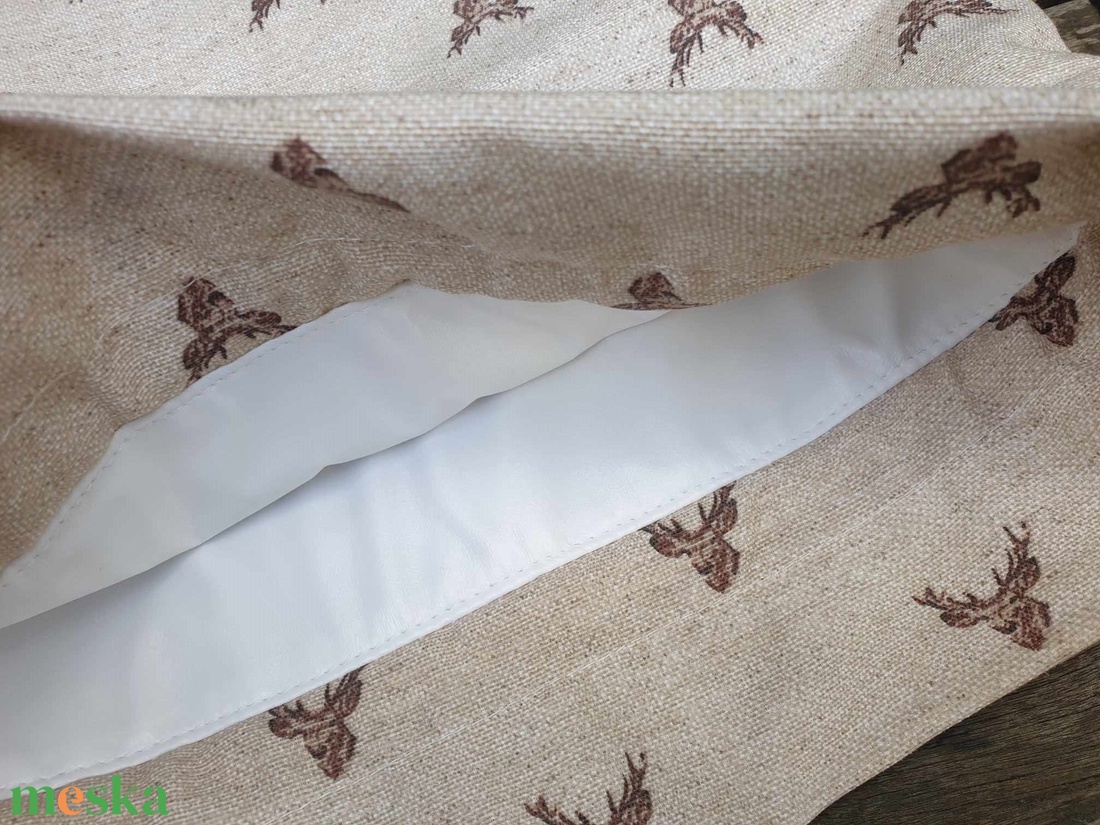 Kenyeres zsák PUL béléssel, rénszarvas fejek.... - táska & tok - bevásárlás & shopper táska - kenyeres zsák - Meska.hu