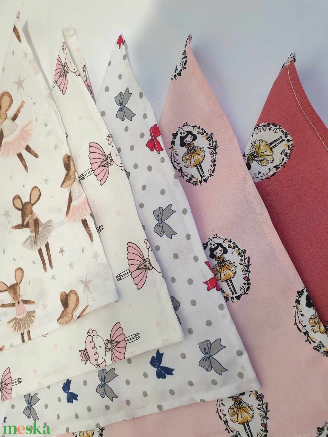 5 db textil szalvéta, balerinák.... - otthon & életmód - konyhafelszerelés, tálalás - konyhai textil - szalvéta - Meska.hu
