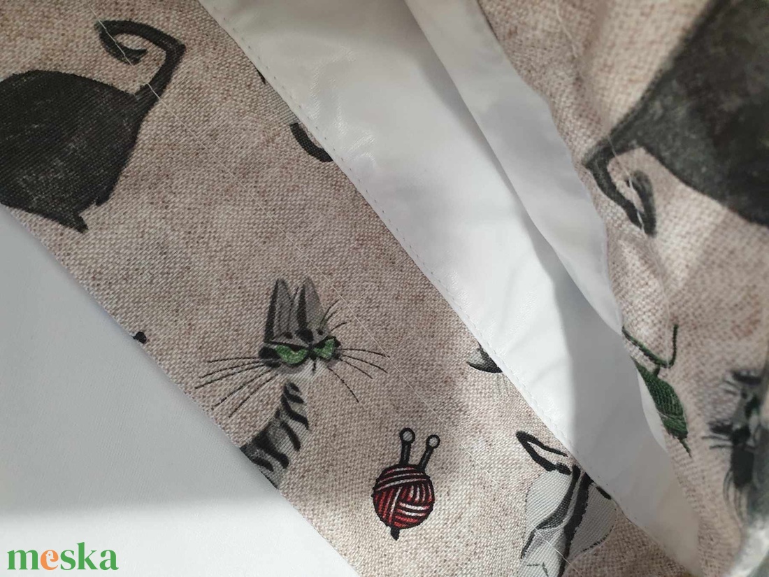 Kenyeres zsák PUL béléssel, cica arisztokraták, UTOLSÓ - táska & tok - bevásárlás & shopper táska - kenyeres zsák - Meska.hu