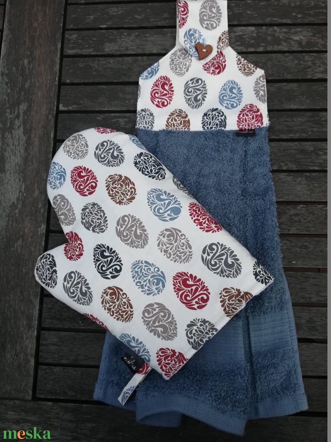 Konyhai kéztörlő szett, tojás mintás - otthon & életmód - konyhafelszerelés, tálalás - konyhai textil - konyharuha & törlőkendő - Meska.hu