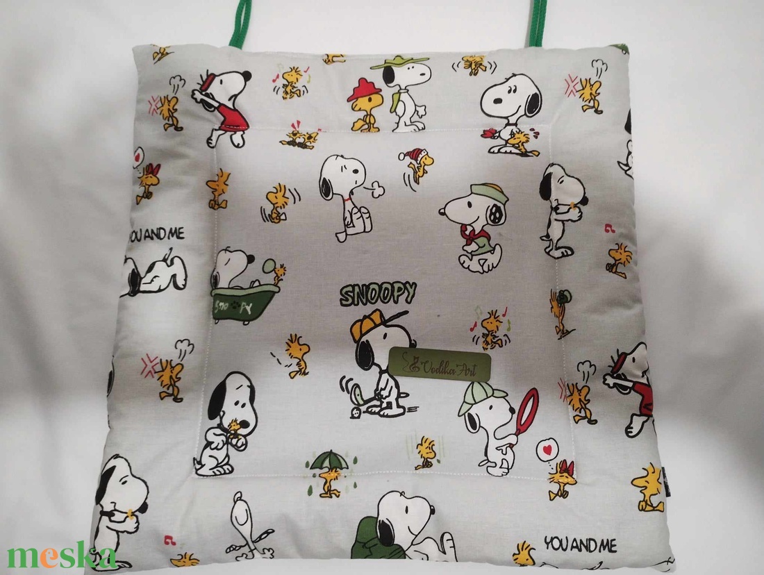 Székpárna tépőzárral , Snoopy és woodstock.. - otthon & életmód - lakástextil - székpárna, huzat - Meska.hu