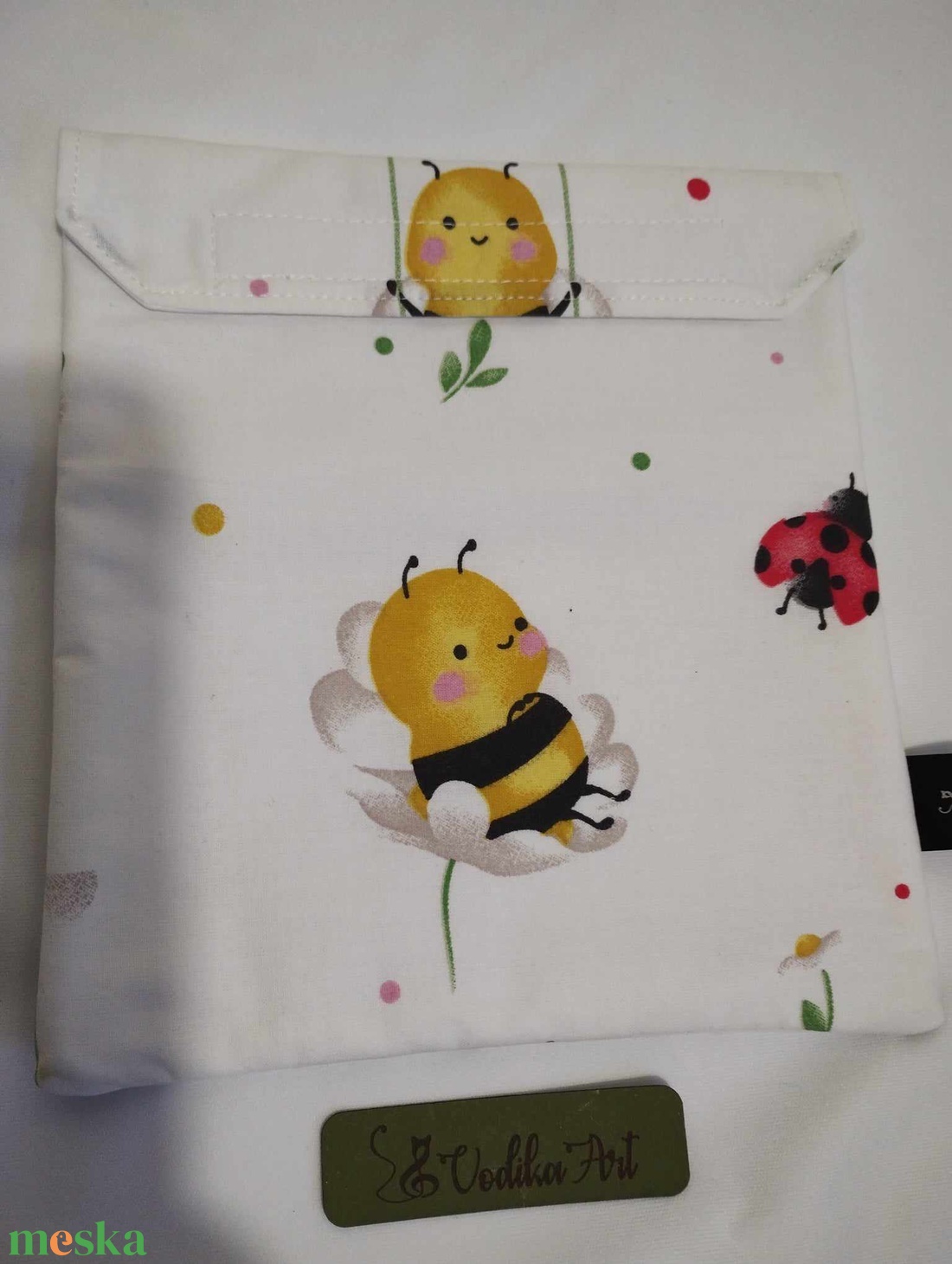 Nowaste, SNACKBAG  méhecske - táska & tok - uzsonna- & ebéd tartó - szendvics csomagoló - Meska.hu