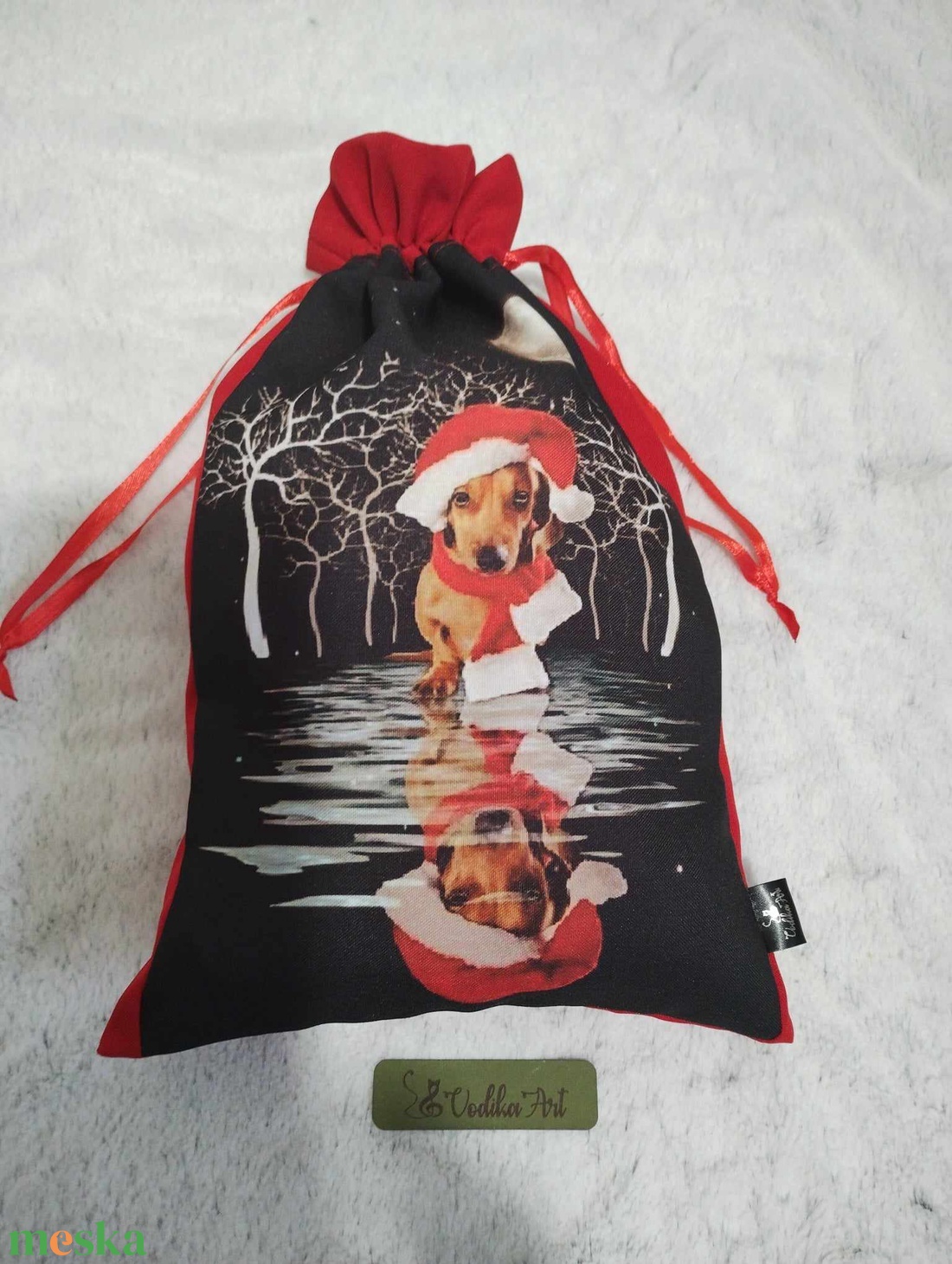 Mikulás zsák, tacskó mikusapiban..... - karácsony - mikulás - mikulás zsák - Meska.hu