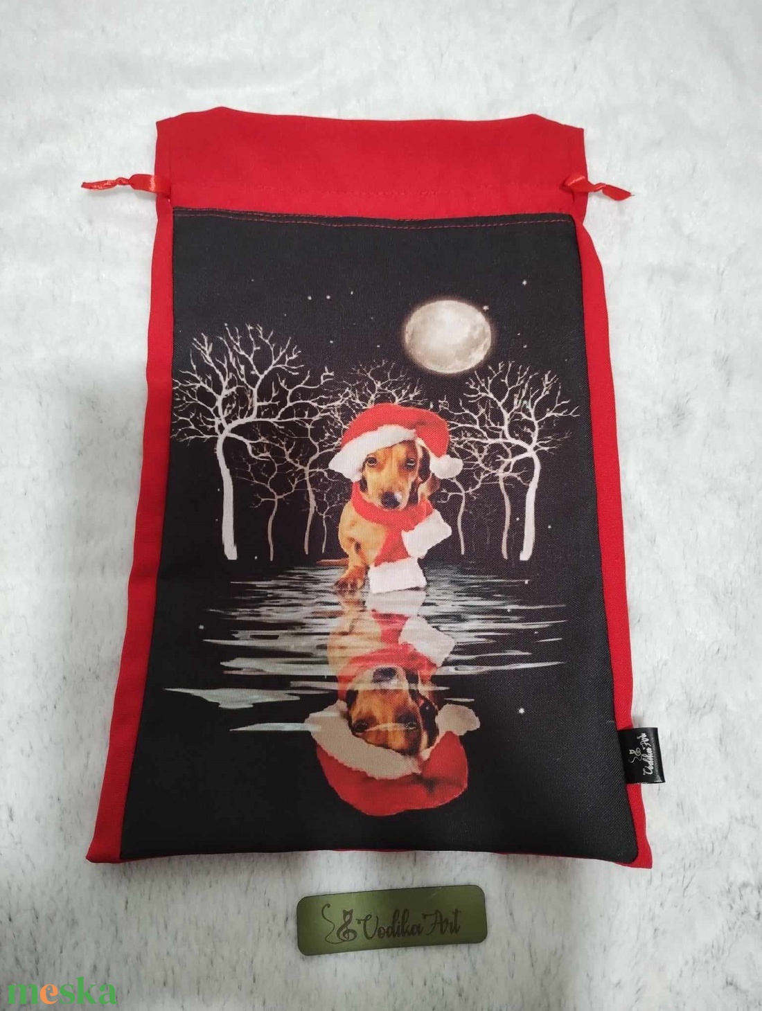 Mikulás zsák, tacskó mikusapiban..... - karácsony - mikulás - mikulás zsák - Meska.hu