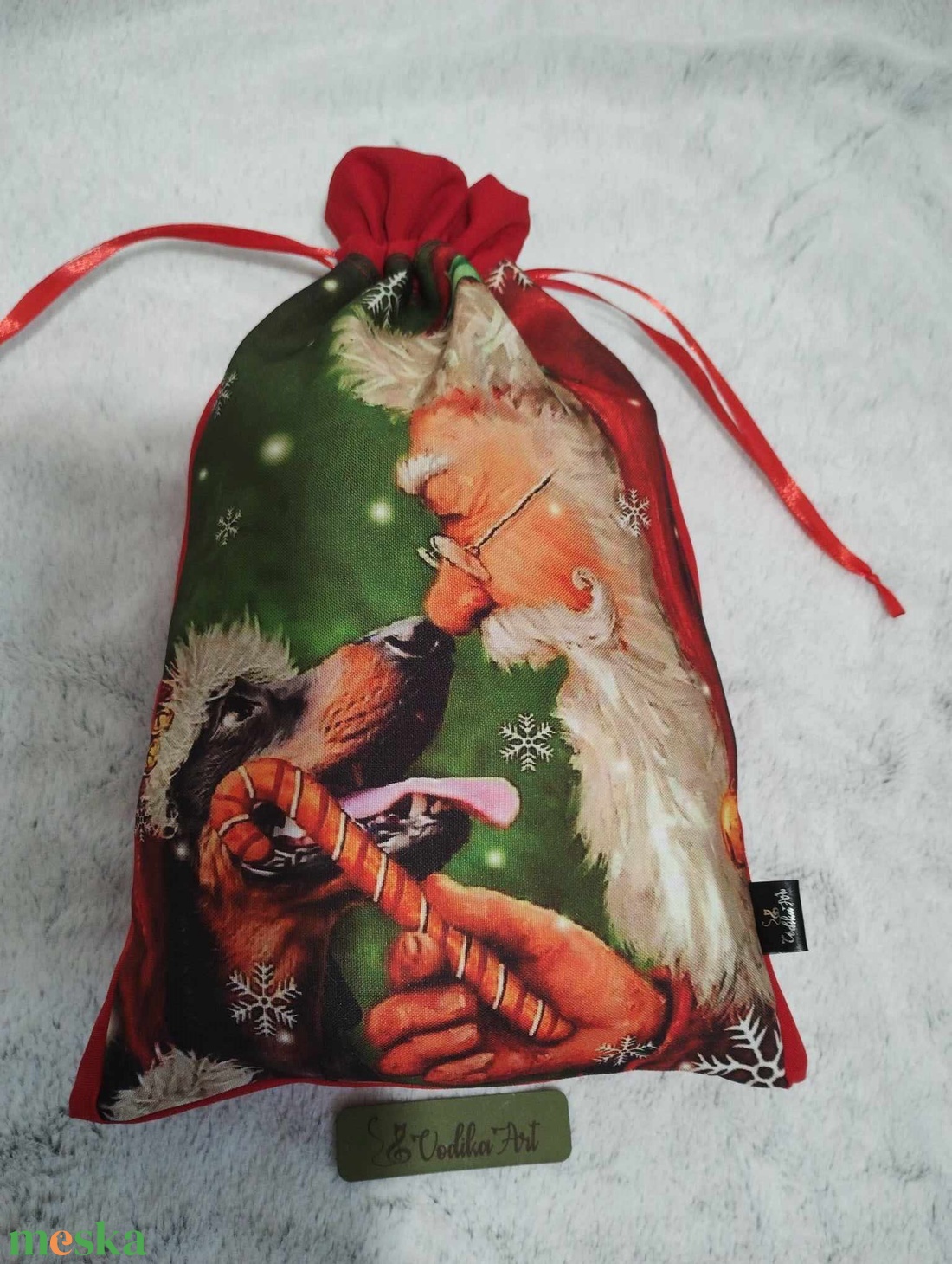 Mikulás zsák, tacskó mikulás tacskóval..... - karácsony - mikulás - mikulás zsák - Meska.hu