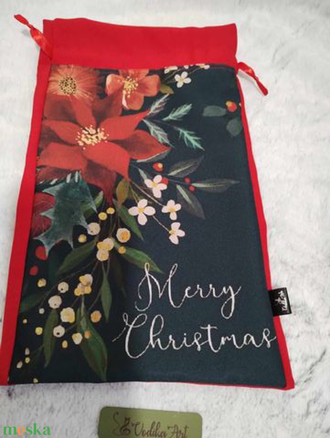 Mikulás zsák, merry christmas..... - karácsony - mikulás - mikulás zsák, zokni, csizma - Meska.hu