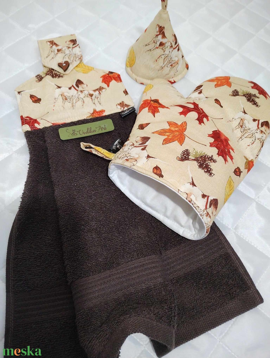 Konyhai szett, vadászkutyák....... - otthon & életmód - konyhafelszerelés, tálalás - konyhai textil - edényfogó & edényfedő - Meska.hu