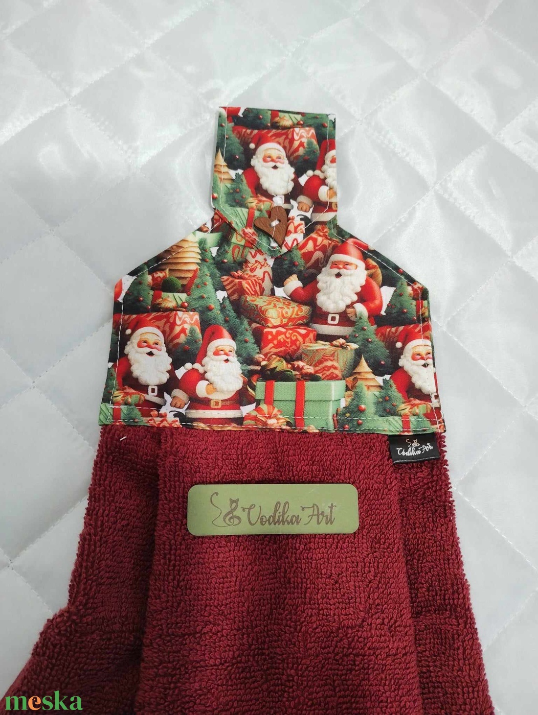 Manósapka, fülfogó,  mikulás - otthon & életmód - konyhafelszerelés, tálalás - konyhai textil - edényfogó & edényfedő - Meska.hu