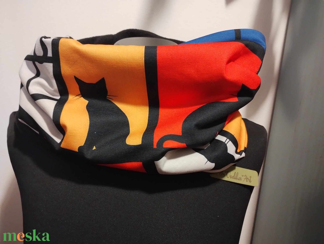 Macskák,  kámzsa, körsál, sapkasál - ruha & divat - sál, sapka, kendő - sál - Meska.hu
