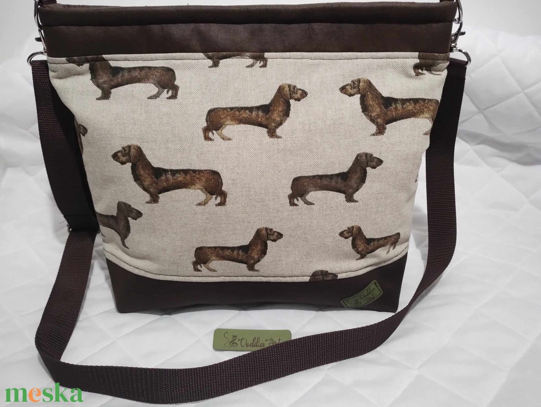 Drótszőrű tacskós táska  - táska & tok - kézitáska & válltáska - vállon átvethető táska - Meska.hu