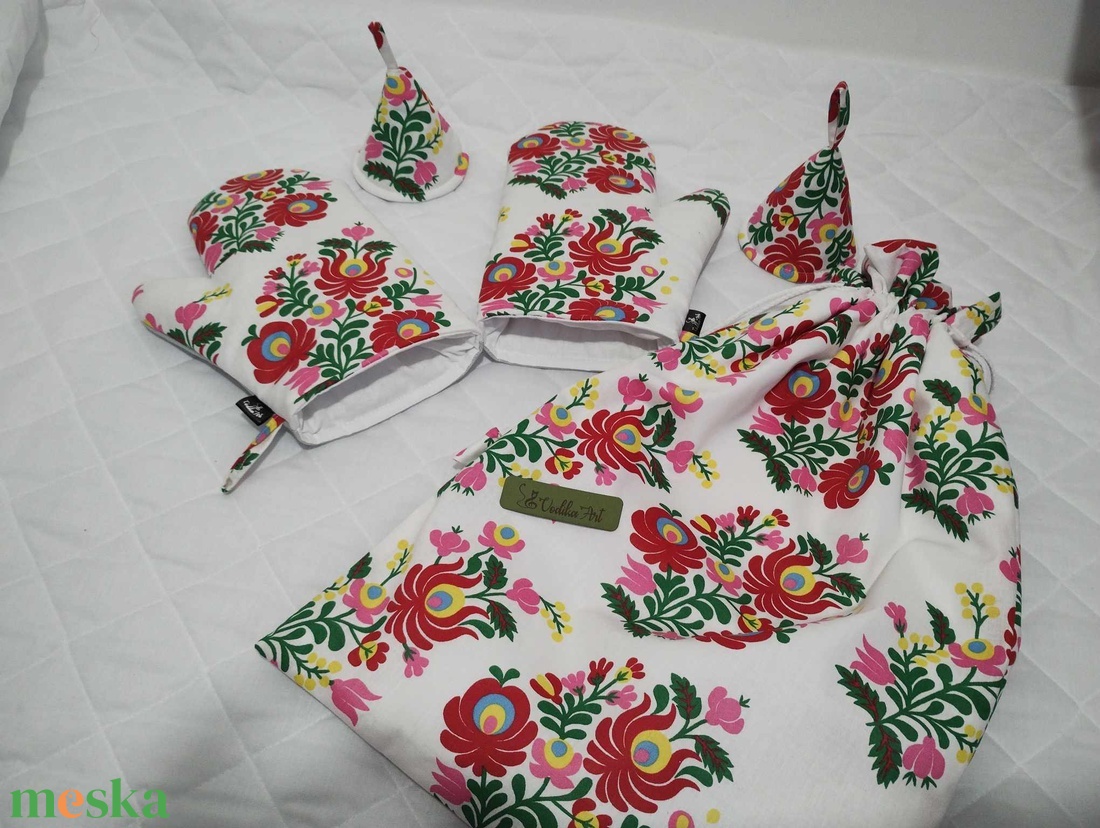 Kenyeres zsák PUL béléssel, népi motívumokkal, matyó - táska & tok - bevásárlás & shopper táska - kenyeres zsák - Meska.hu