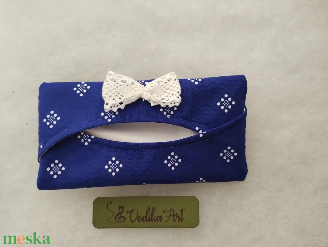 Papírzsepi tartó, kékfestő - táska & tok - pénztárca & más tok - zsebkendőtartó tok - Meska.hu