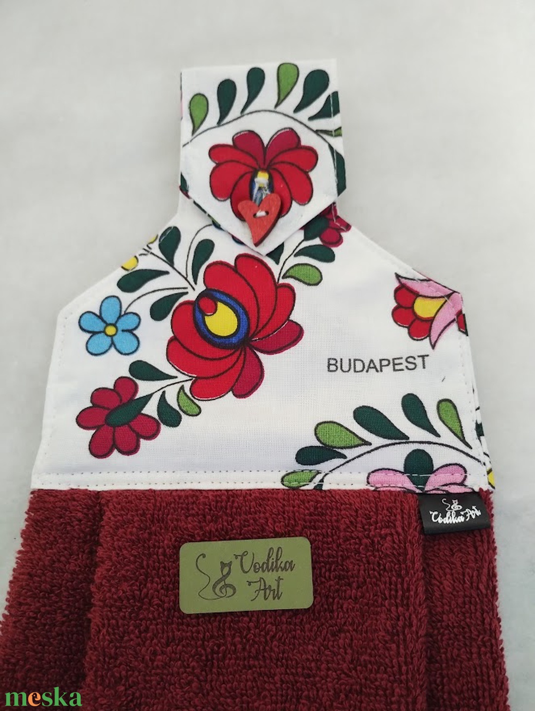 Konyhai kéztörlő kalocsai mintával, BUDAPEST felirattal - otthon & életmód - konyhafelszerelés, tálalás - konyhai textil - konyharuha & törlőkendő - Meska.hu Konyhai kéztörlő kalocsai mintával, BUDAPEST felirattal - otthon & életmód - konyhafelszerelés, tálalás - konyhai textil - konyharuha & törlőkendő - Meska.hu