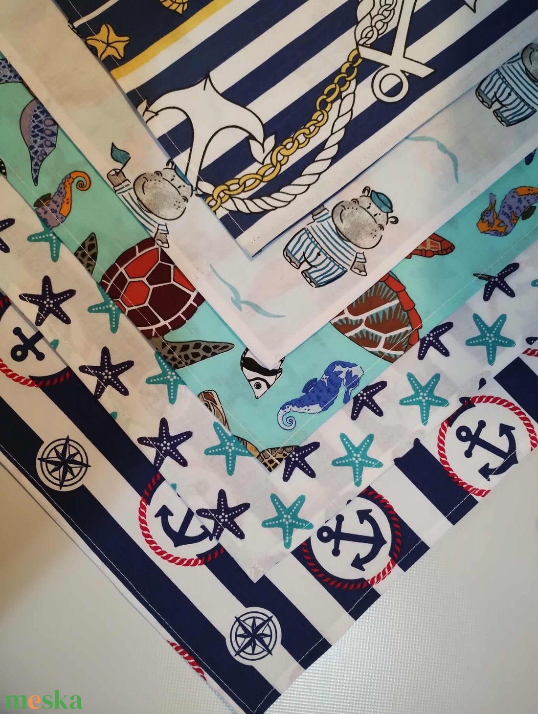 5 db textil szalvéta, tengerész,  - otthon & életmód - konyhafelszerelés, tálalás - konyhai textil - szalvéta - Meska.hu 5 db textil szalvéta, tengerész,  - otthon & életmód - konyhafelszerelés, tálalás - konyhai textil - szalvéta - Meska.hu