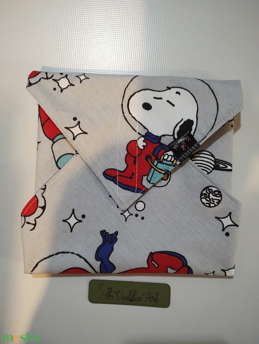 Újraszalvéta, Snoopy az űrben..... - táska & tok - uzsonna- & ebéd tartó - szendvics csomagoló - Meska.hu