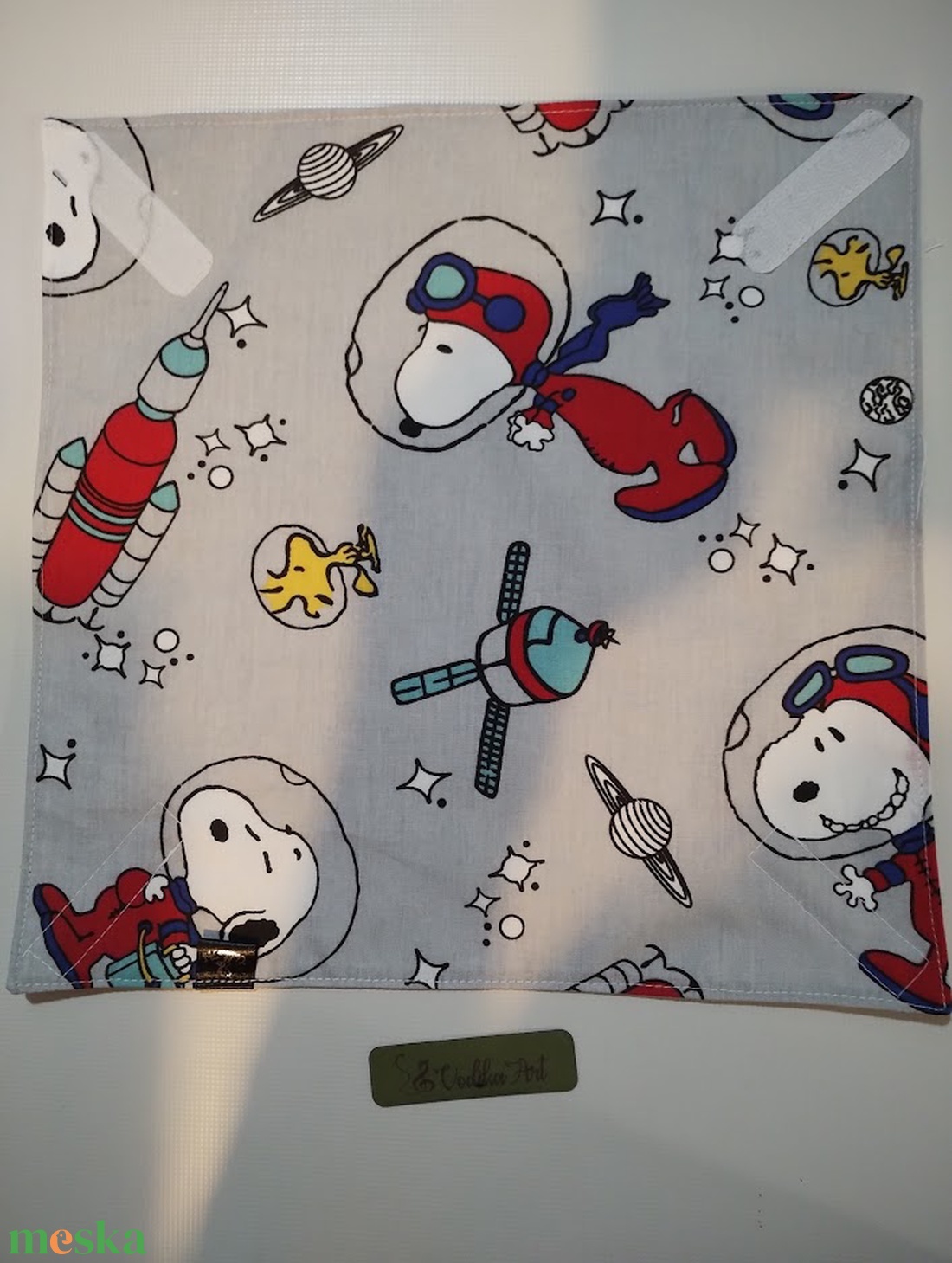 Újraszalvéta, Snoopy az űrben..... - táska & tok - uzsonna- & ebéd tartó - szendvics csomagoló - Meska.hu