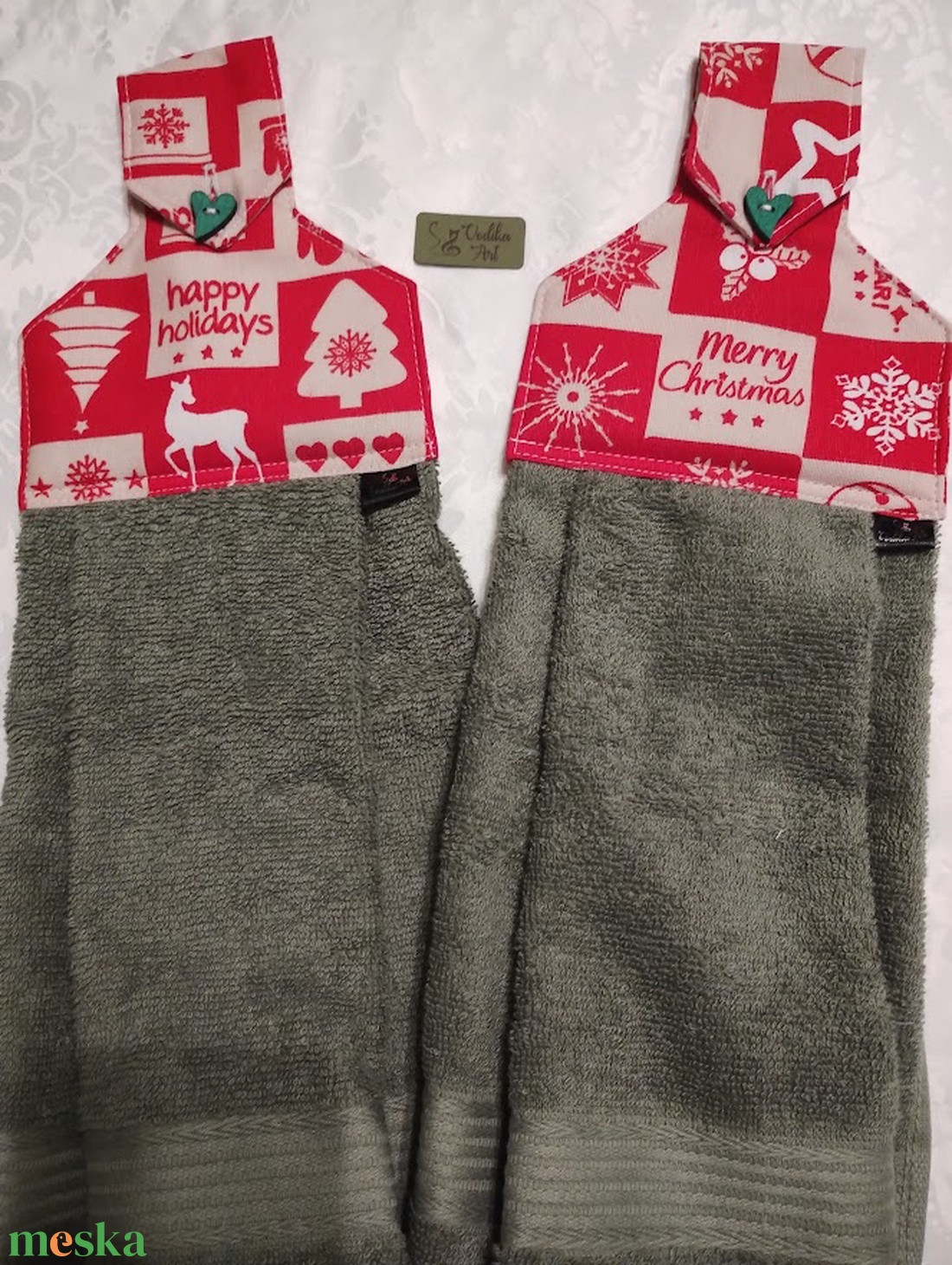 Konyhai kéztörlő,  happy holiday... - otthon & életmód - konyhafelszerelés, tálalás - konyhai textil - konyharuha & törlőkendő - Meska.hu