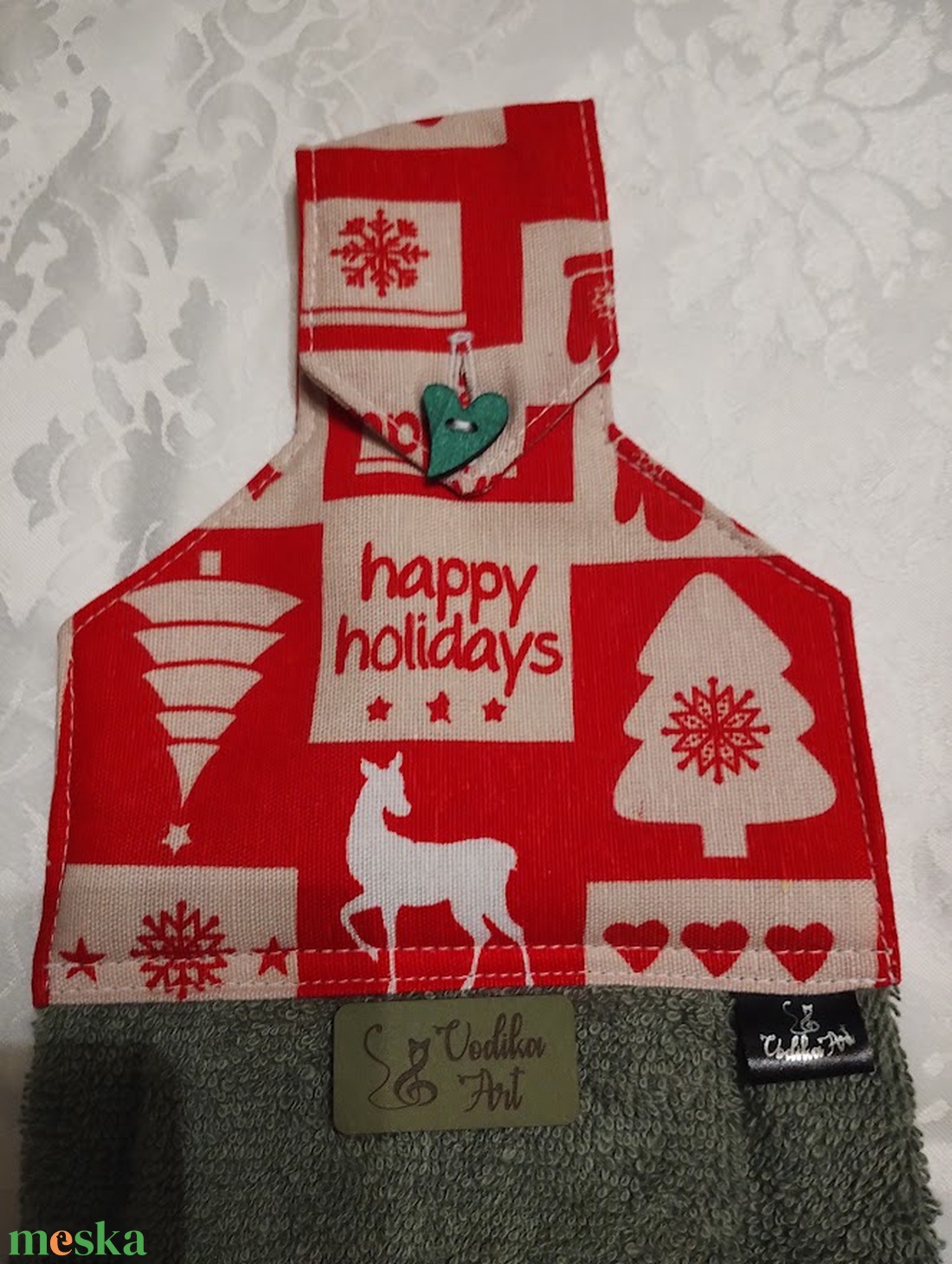 Konyhai kéztörlő,  happy holiday... - otthon & életmód - konyhafelszerelés, tálalás - konyhai textil - konyharuha & törlőkendő - Meska.hu