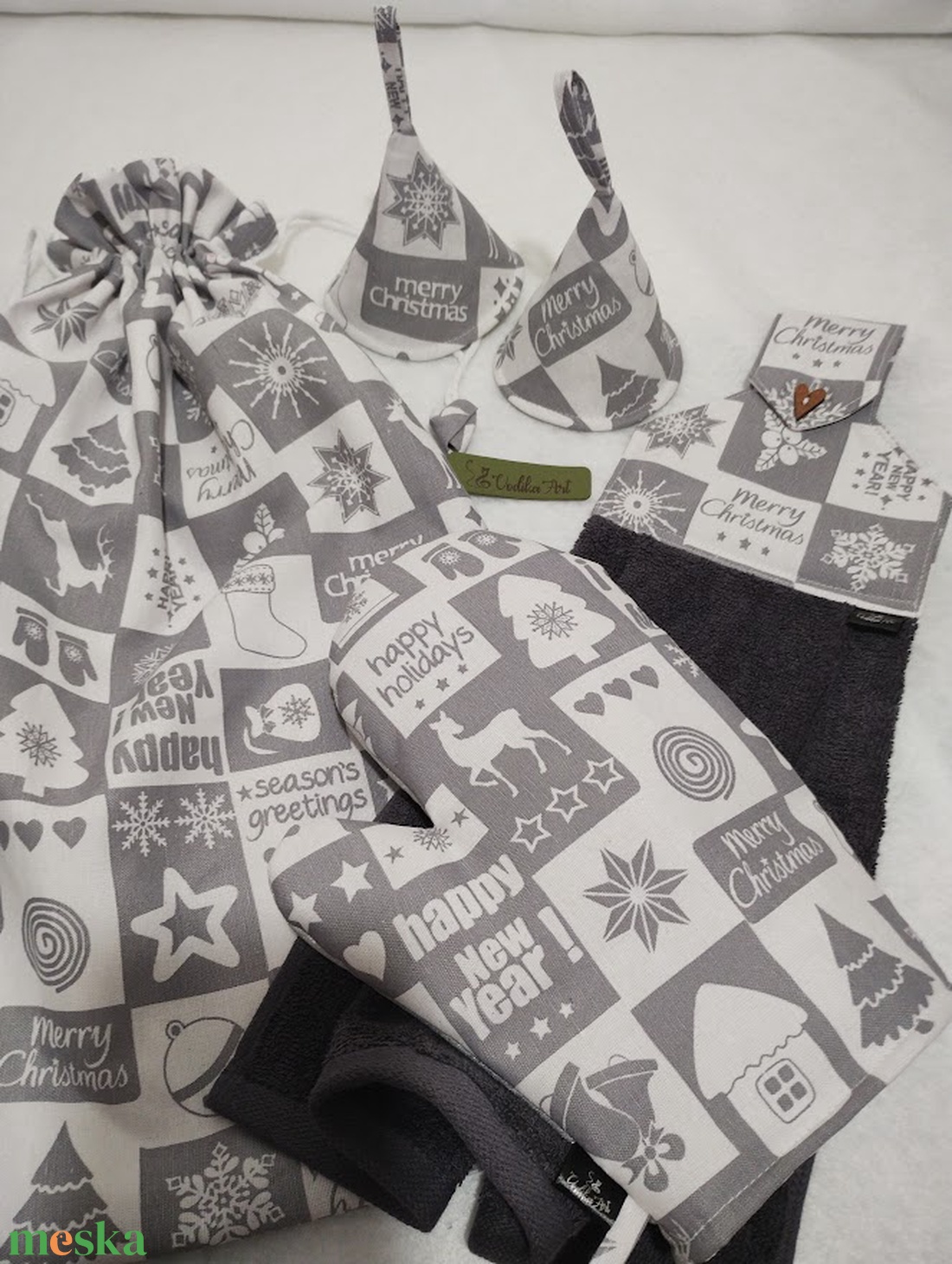 Konyhai kéztörlő,  happy holiday... - otthon & életmód - konyhafelszerelés, tálalás - konyhai textil - konyharuha & törlőkendő - Meska.hu