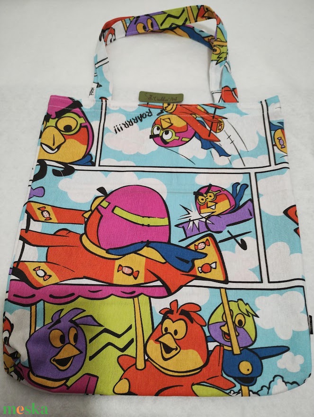 Bevásárló táska, öko szatyor, angry birds - táska & tok - bevásárlás & shopper táska - shopper, textiltáska, szatyor - Meska.hu