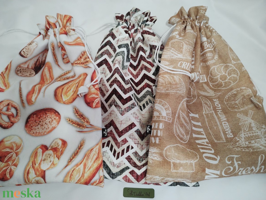 Kenyeres zsák PUL béléssel, geometria a barna árnyalatiban... - táska & tok - bevásárlás & shopper táska - kenyeres zsák - Meska.hu