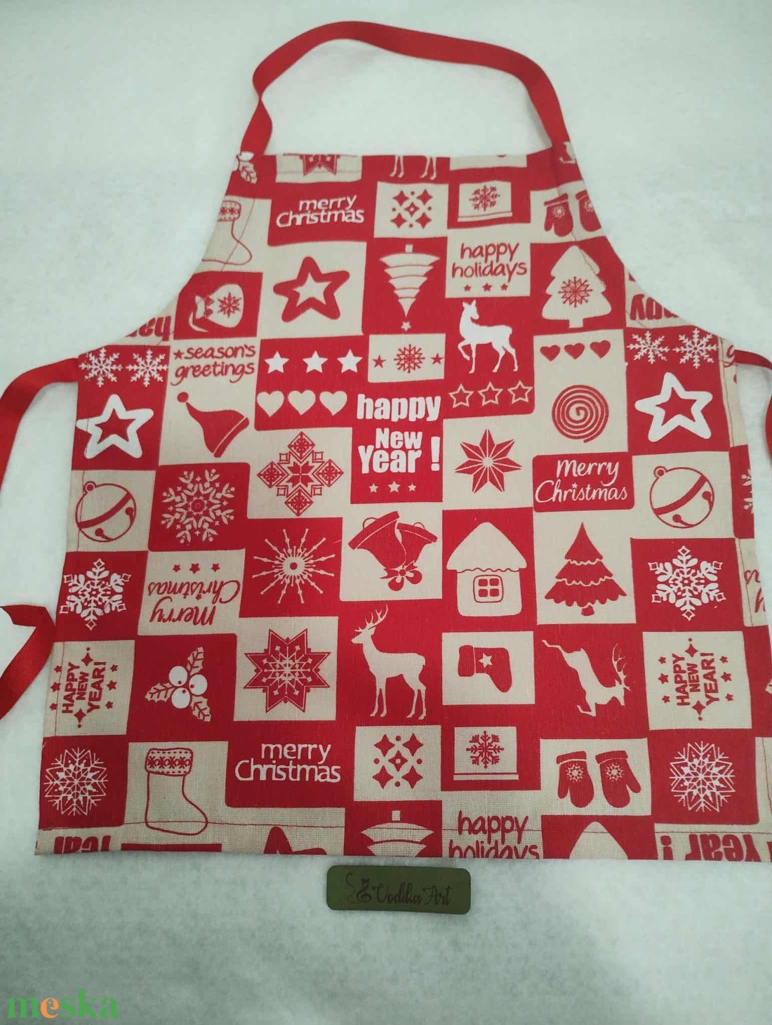 Anya-lánya kötény, karácsonyi - otthon & életmód - konyhafelszerelés, tálalás - konyhai textil - kötény - Meska.hu