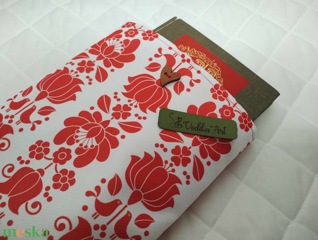 Könyvtok, népies jellegű, madárkákkal - könyv & zene - könyvtok - Meska.hu