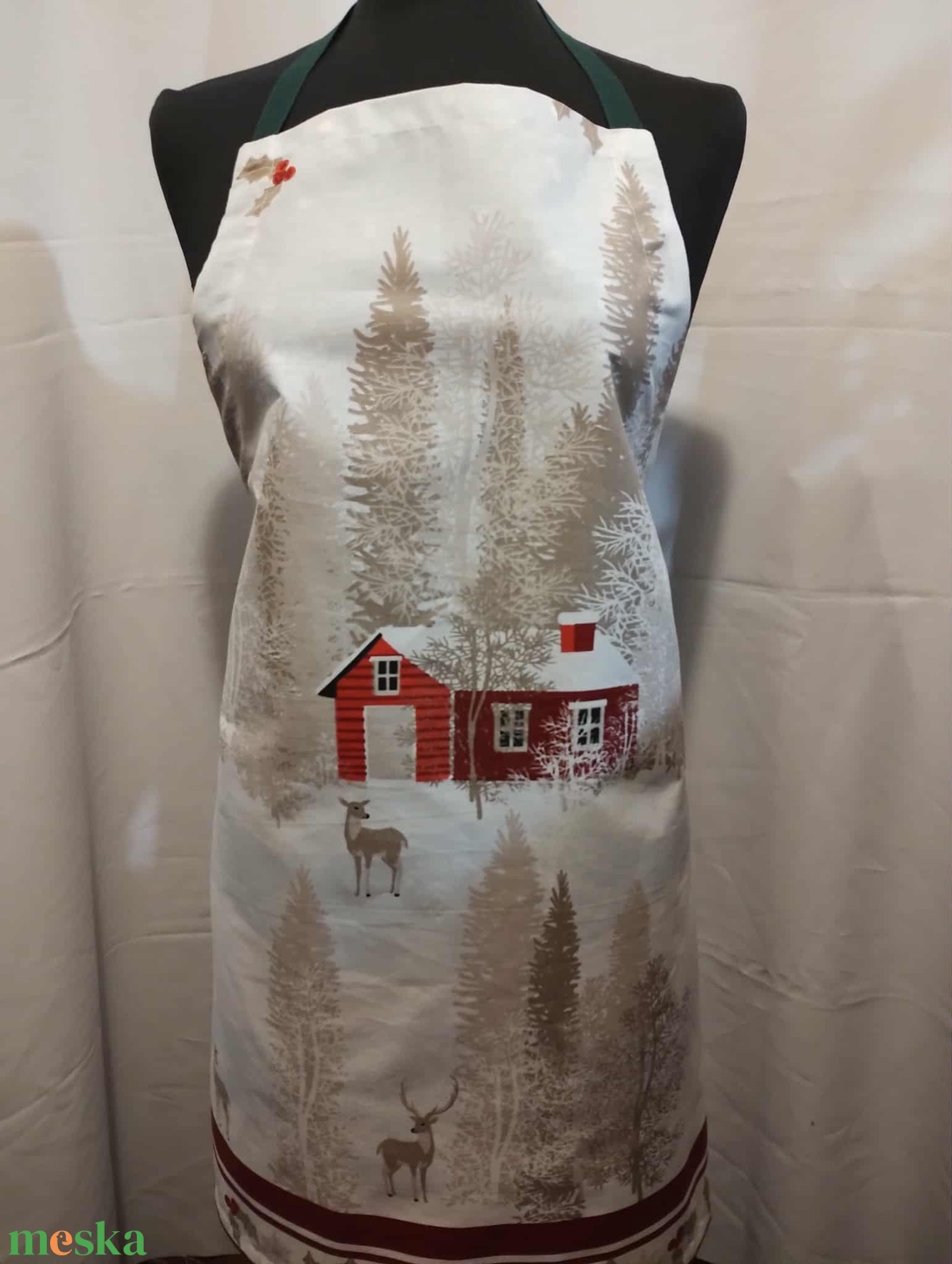 Kötény, téli táj... - karácsony - karácsonyi sütés-főzés - Meska.hu