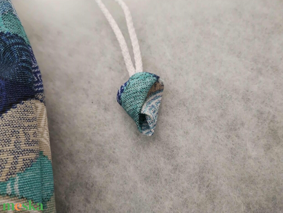 Kenyeres zsák, PUL-lal bélelt, kék-türkiz körök - táska & tok - bevásárlás & shopper táska - kenyeres zsák - Meska.hu