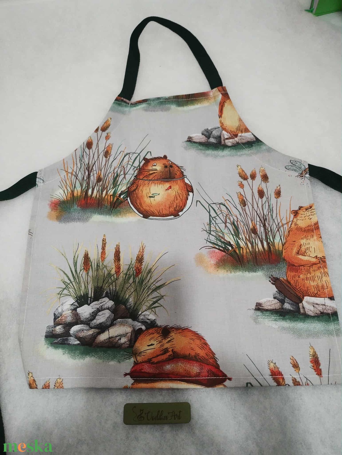 Capybarák,  gyerek kötény 3-6 évesre - otthon & életmód - konyhafelszerelés, tálalás - konyhai textil - kötény - Meska.hu