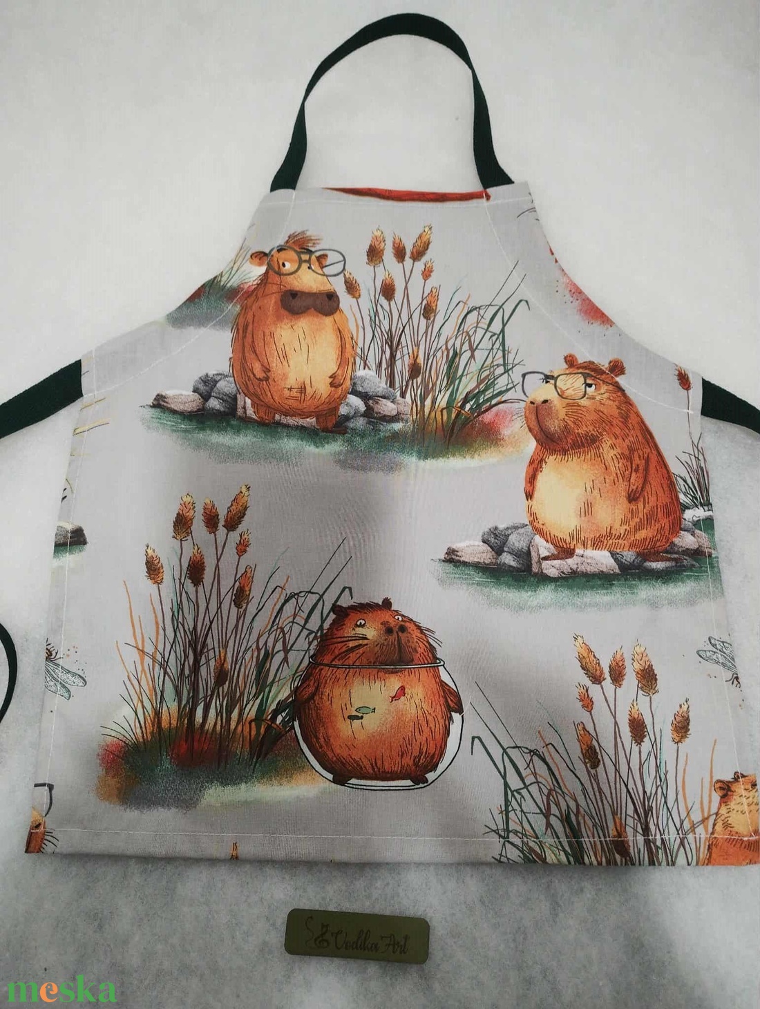 Capybarák,  gyerek kötény 3-6 évesre - otthon & életmód - konyhafelszerelés, tálalás - konyhai textil - kötény - Meska.hu