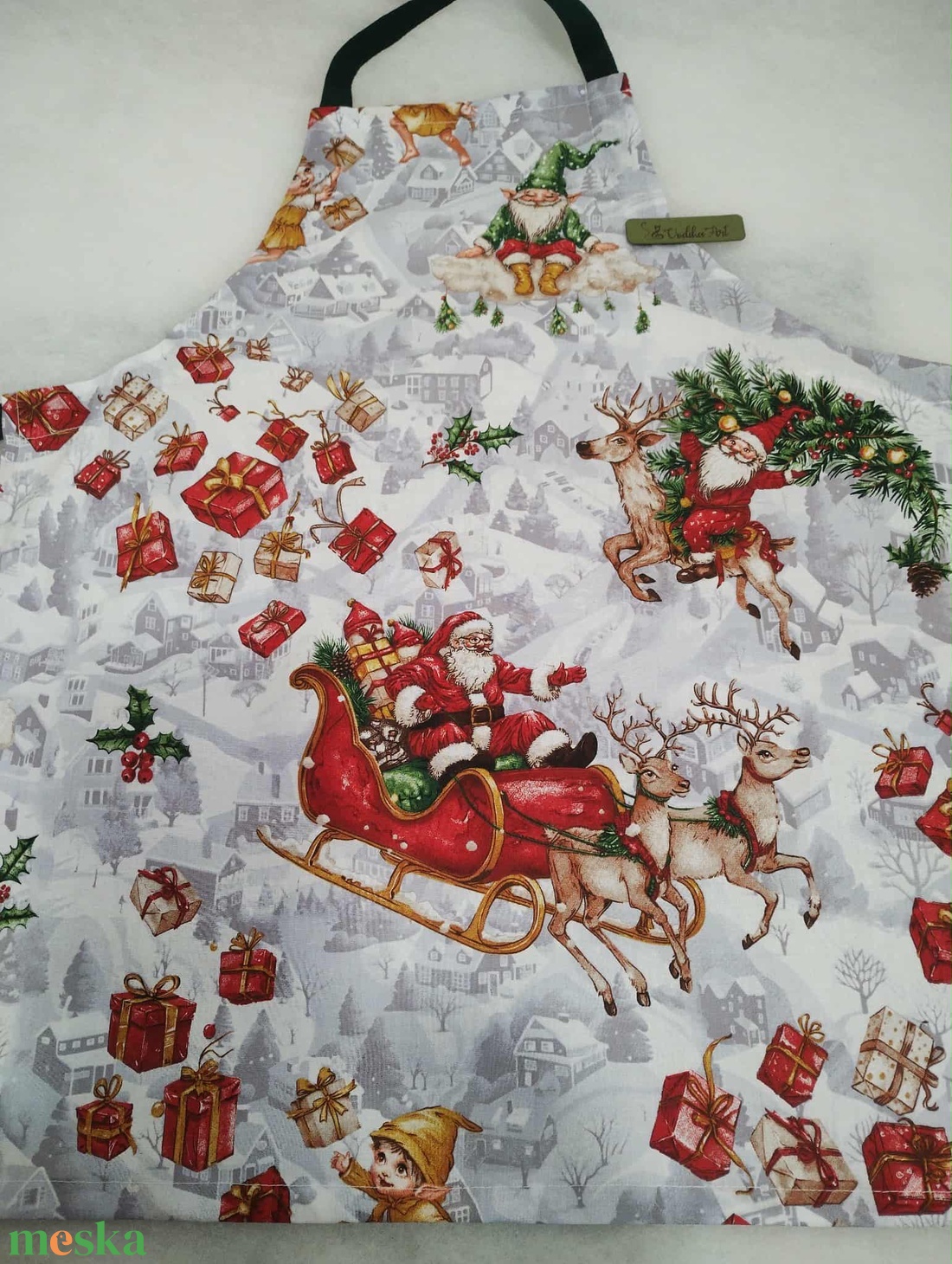 Karácsonyi  gyerek kötény 10-14 évesre - diy (csináld magad) - egységcsomag - Meska.hu