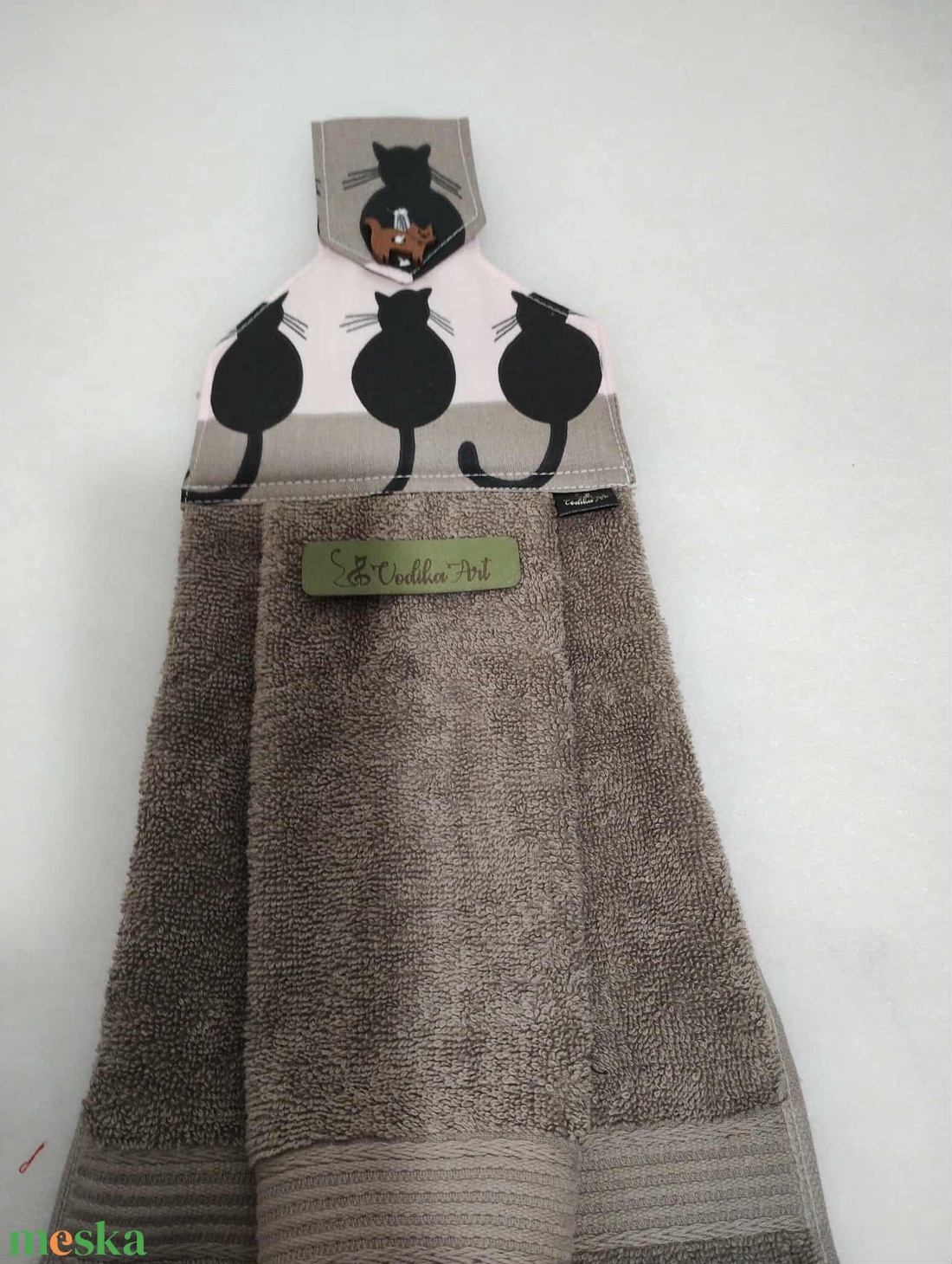 Konyhai kéztörlő,  durcás cicák... - otthon & életmód - konyhafelszerelés, tálalás - konyhai textil - konyharuha & törlőkendő - Meska.hu