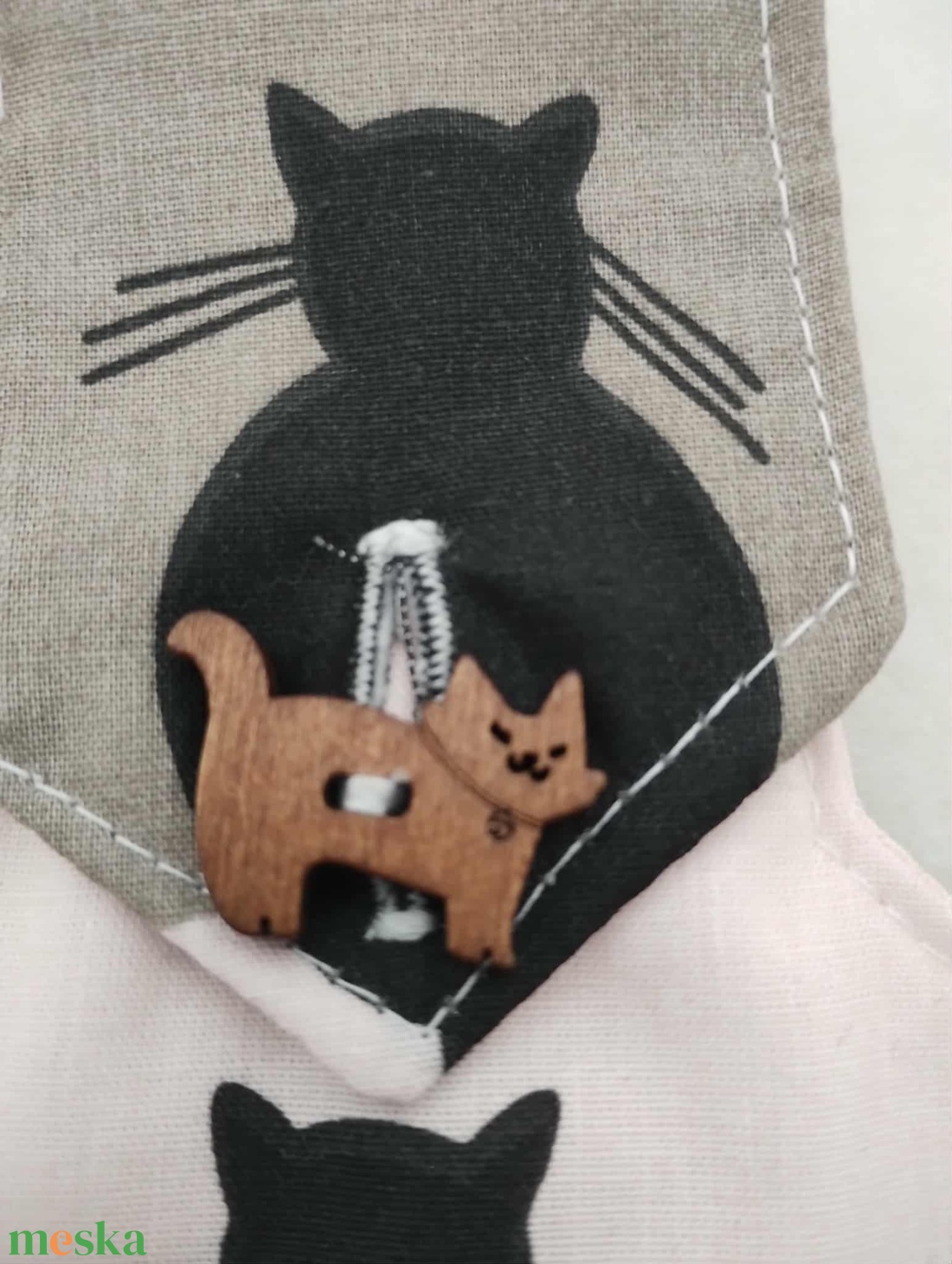 Konyhai kéztörlő,  durcás cicák... - otthon & életmód - konyhafelszerelés, tálalás - konyhai textil - konyharuha & törlőkendő - Meska.hu