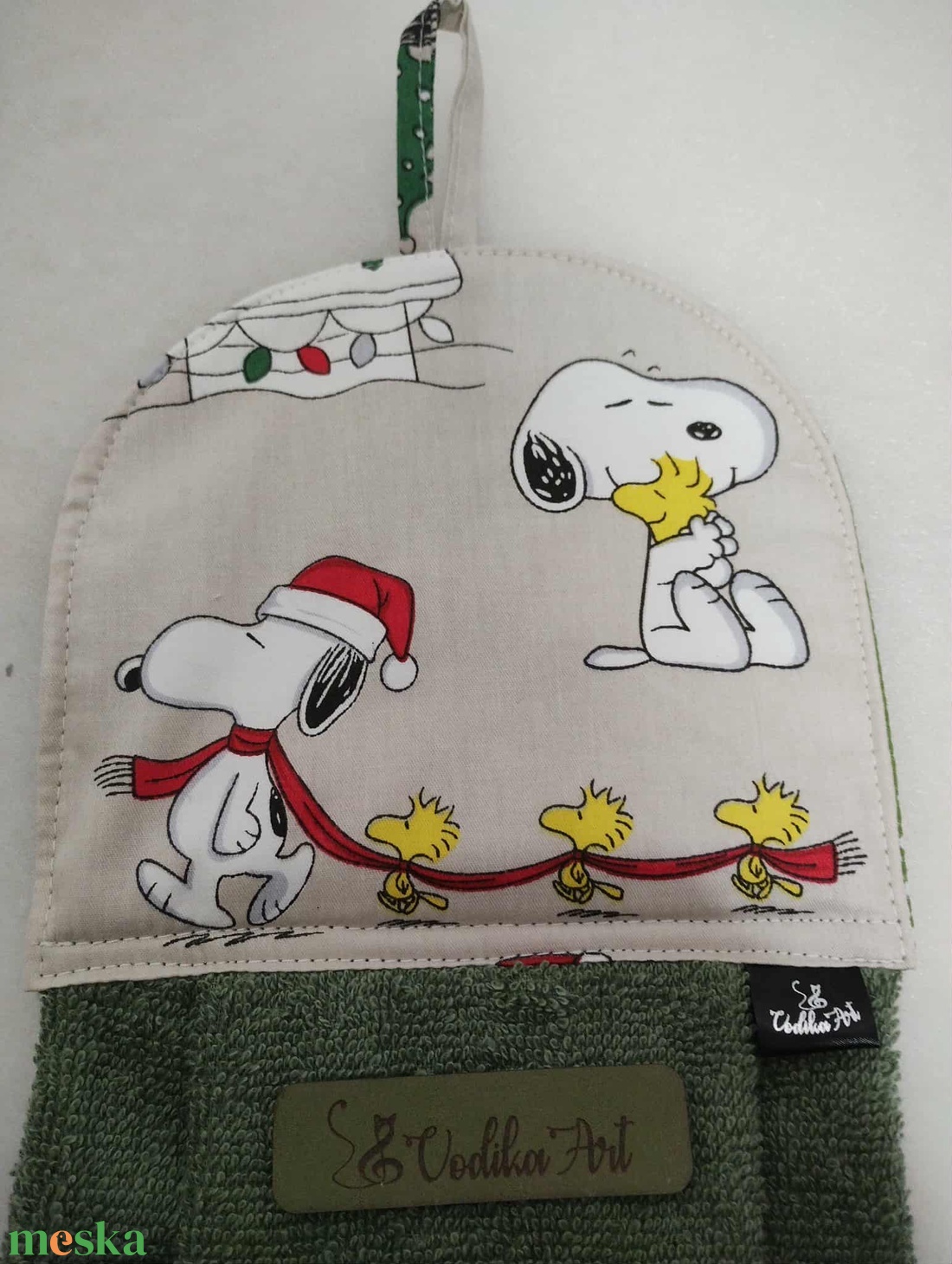 Baba törölköző, ovis törölköző, Snoopy és sok kicsi woodstock - otthon & életmód - fürdőszoba - törölköző - Meska.hu