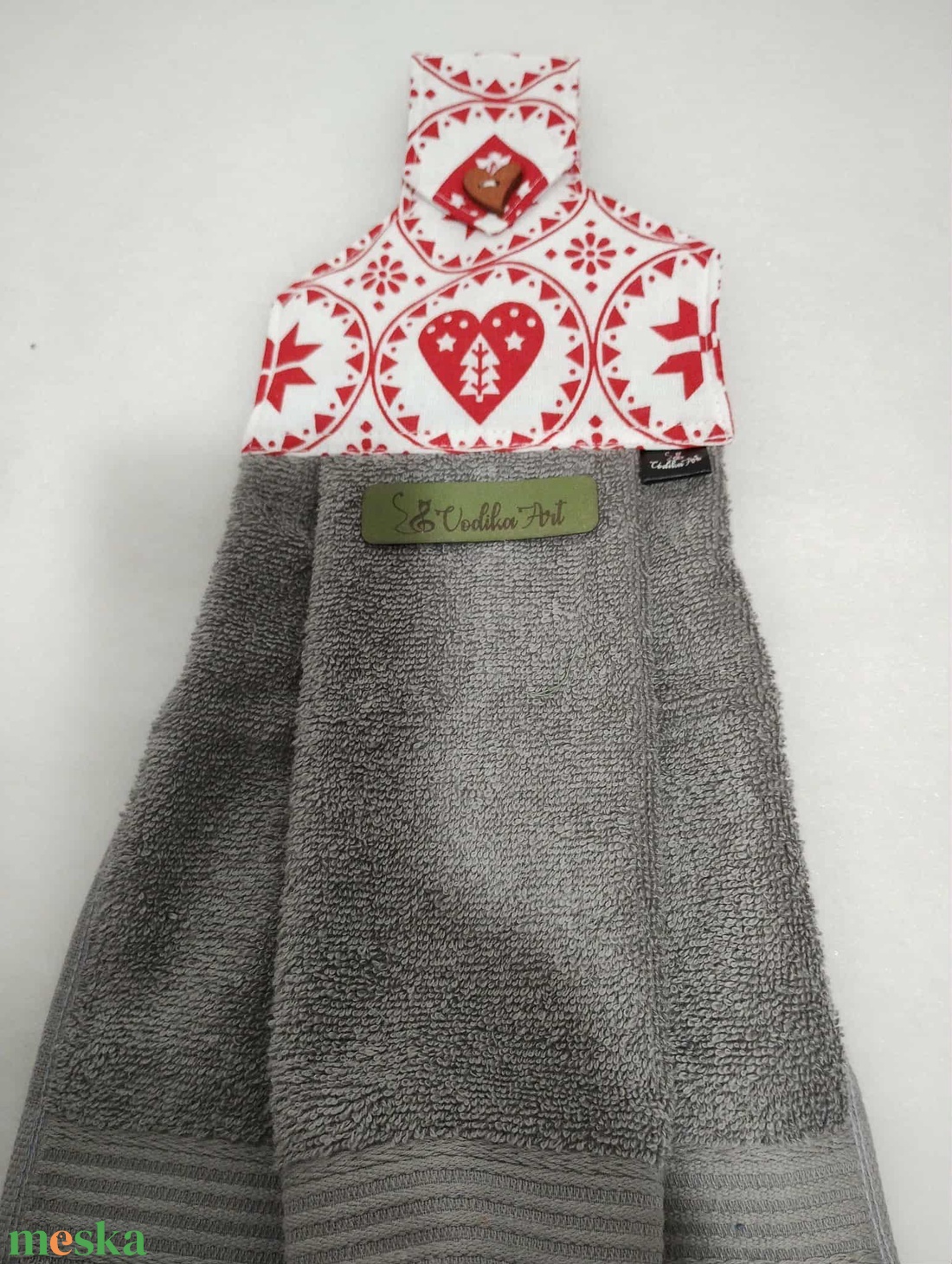 Konyhai törlő, piros-fehér skandináv stílus - otthon & életmód - konyhafelszerelés, tálalás - konyhai textil - konyharuha & törlőkendő - Meska.hu